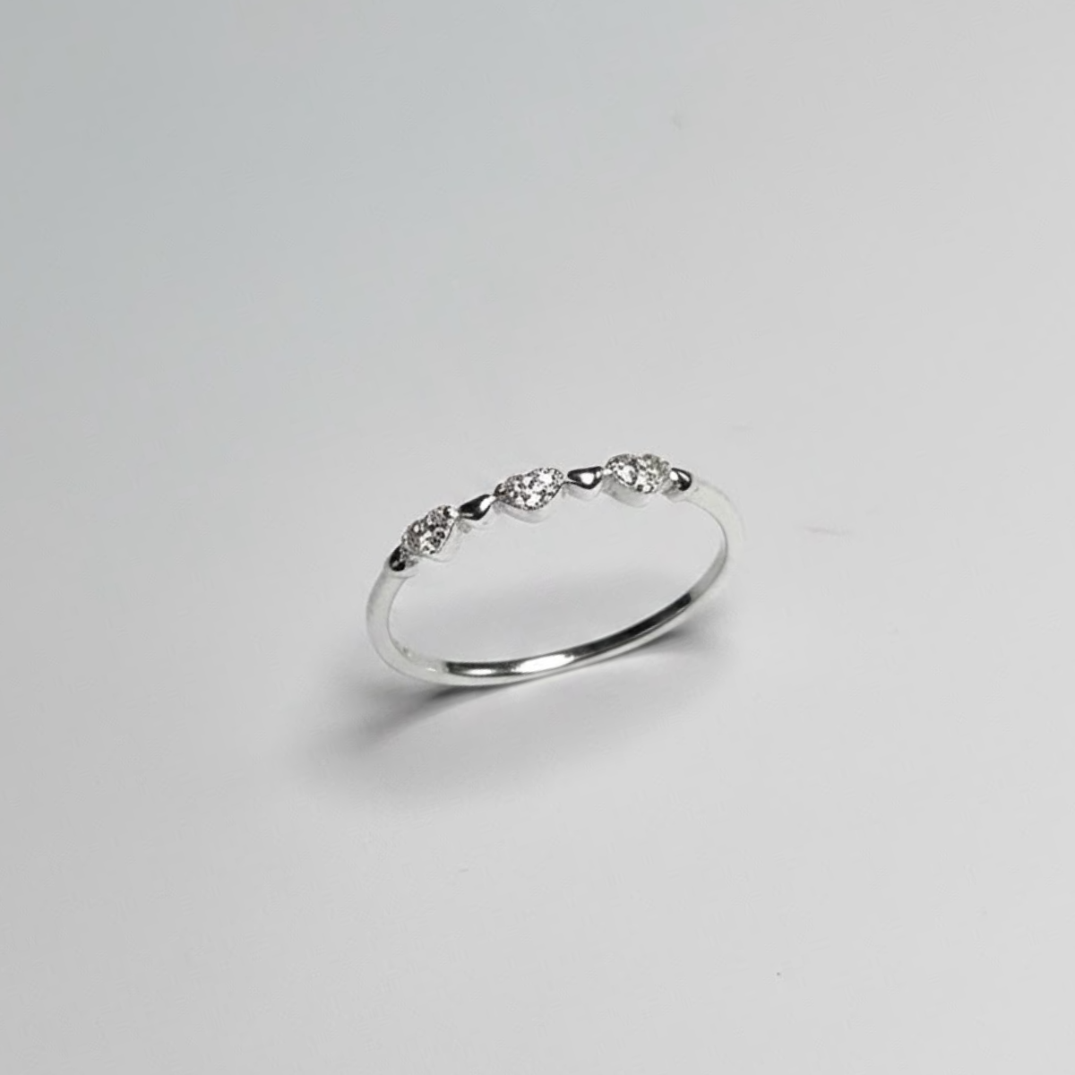 ANILLO CORAZONES PLATA CIRCONES TAILANDES