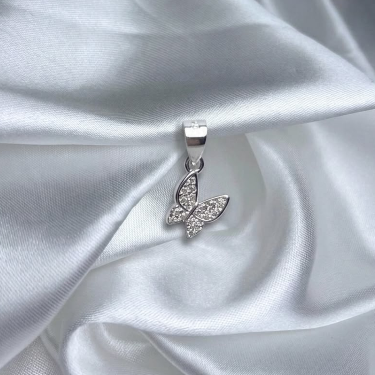 DIJE MARIPOSA PLATA CIRCONES TAILANDES