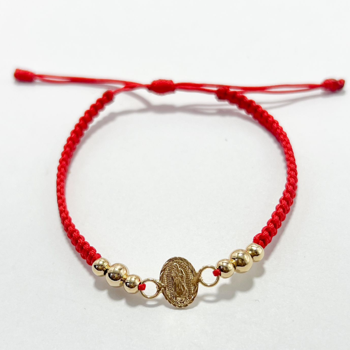 PULSERA TEJIDA ORO LAMINADO 18K VIRGEN GUADALUPE