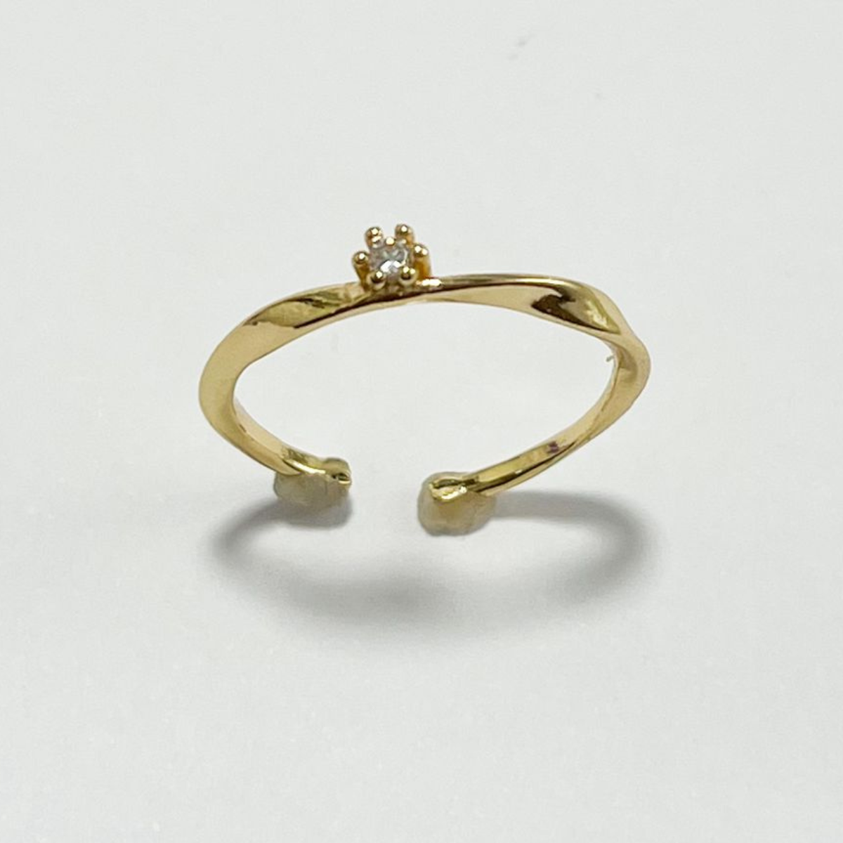ANILLO GRADUABLE EN RODIO CON CIRCON