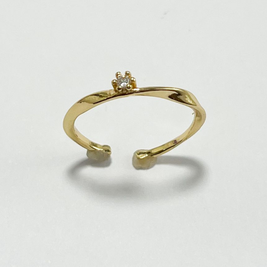 ANILLO GRADUABLE EN RODIO CON CIRCON