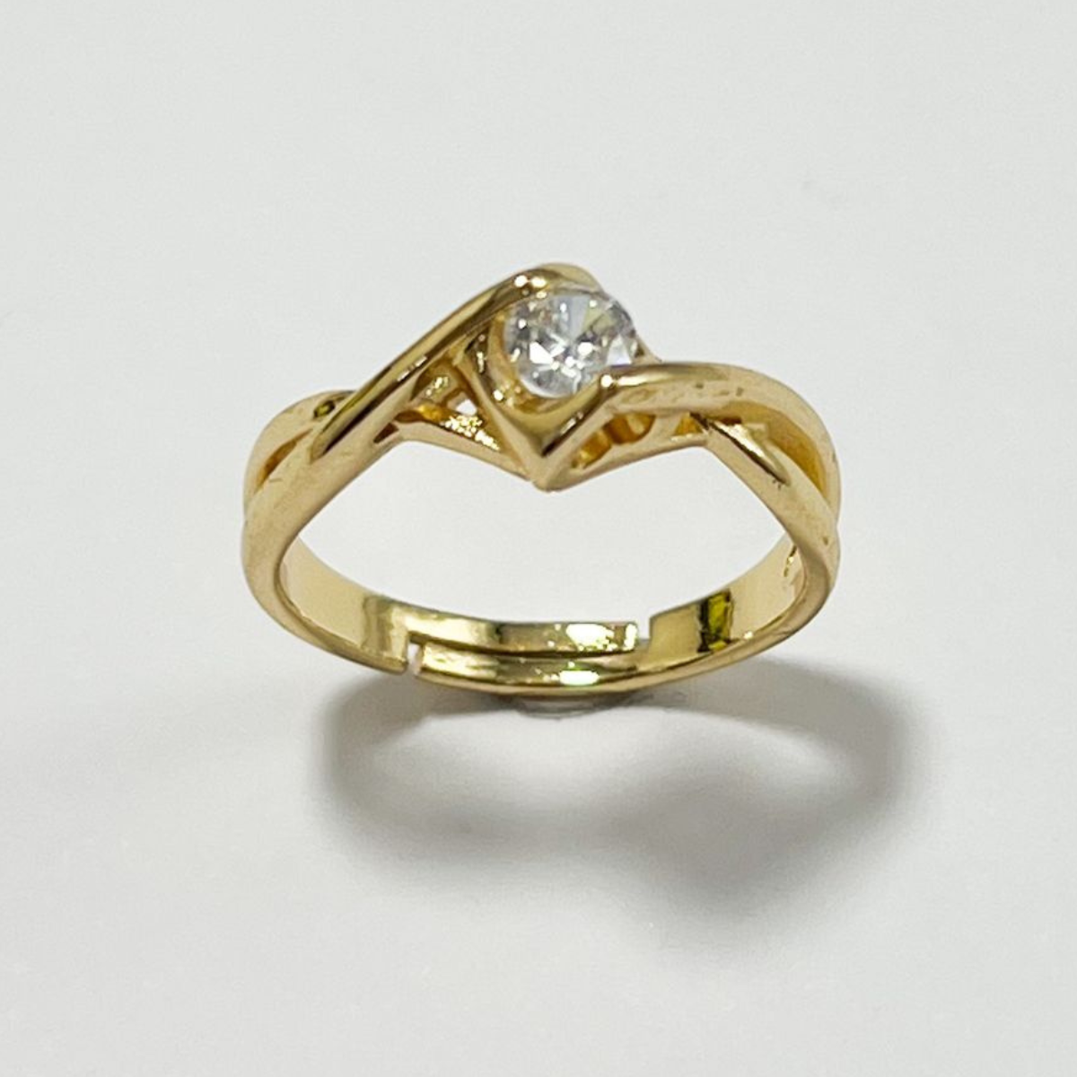 ANILLO GRADUABLE EN RODIO CON CIRCON