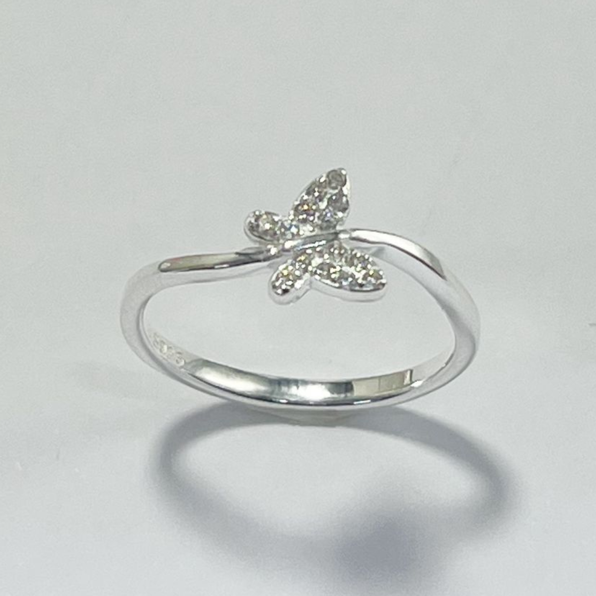 ANILLO PLATA MARIPOSA CON MICRO CIRCONES