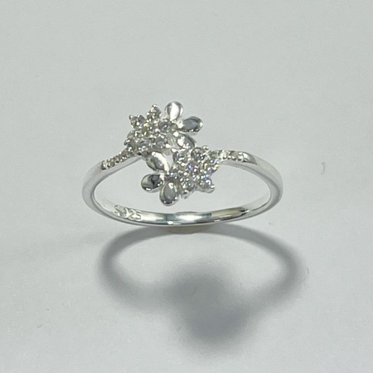 ANILLO RAMILLETE EN PLATA LEY 925