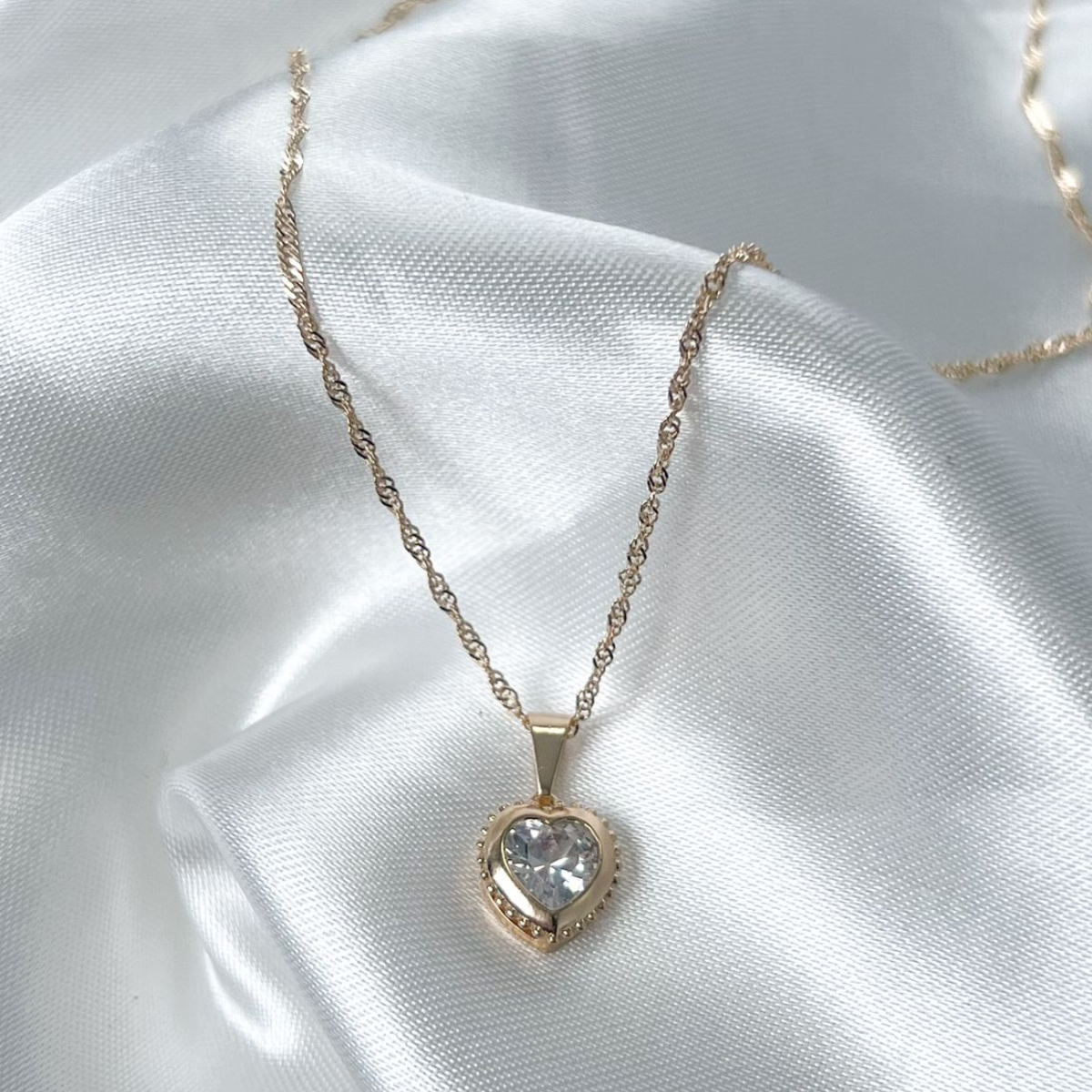 JUEGO EN ORO LAMINADO 18K CORAZÓN