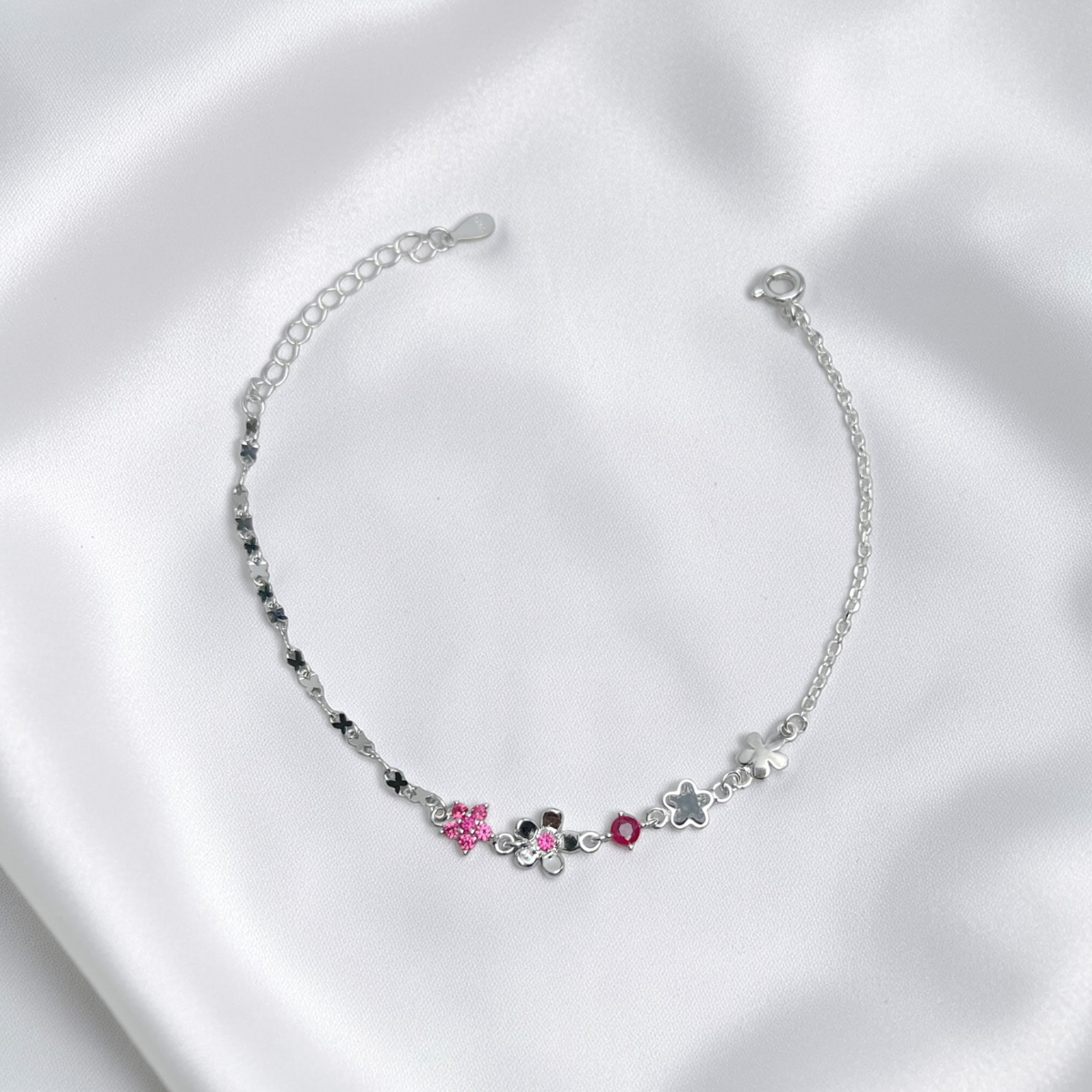 PULSERA PLATA CIRCONES TAILANDES