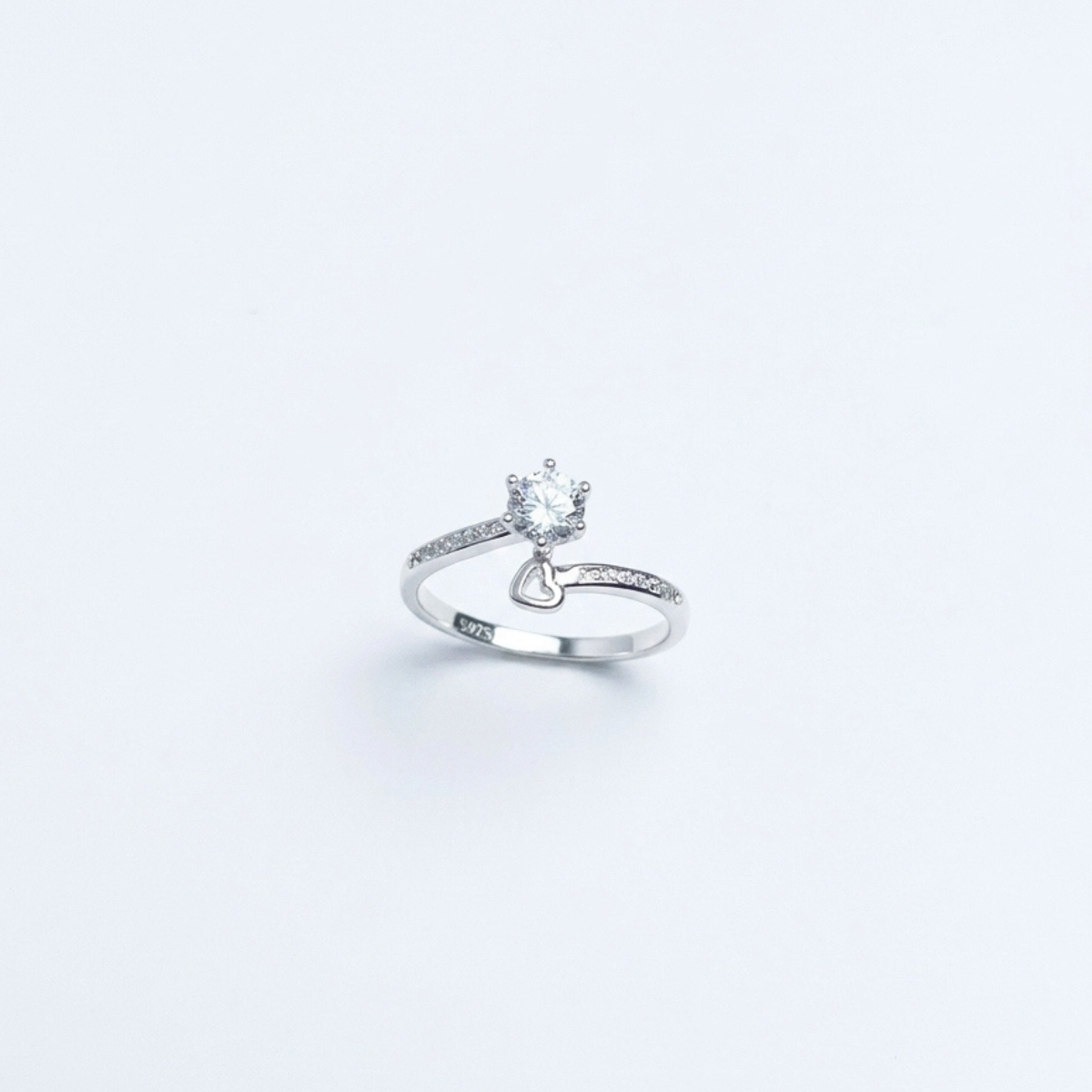 ANILLO SOLITARIO PLATA CIRCONES TAILANDES