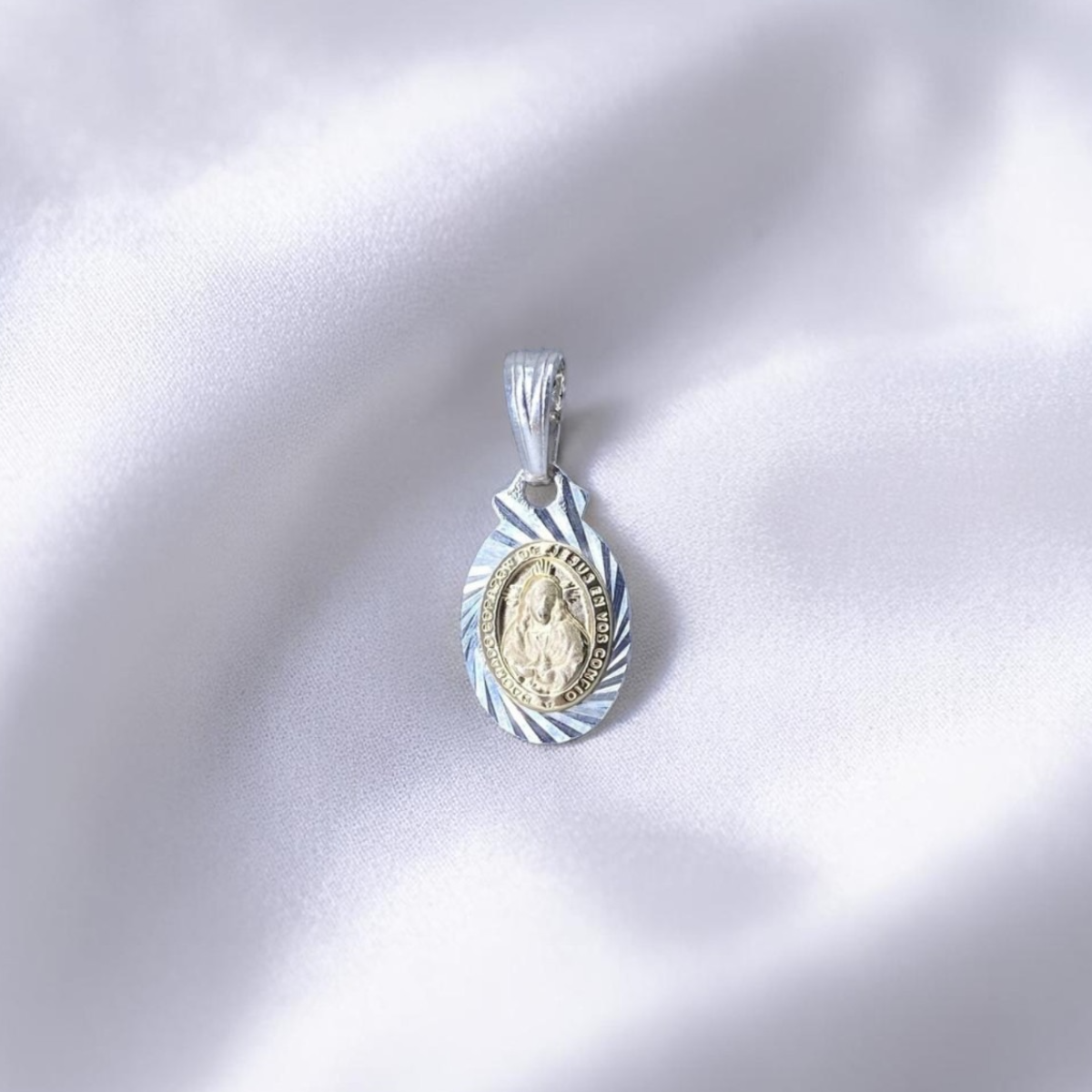 DIJE ORO PLATA DIAMANTADO SAGRADO CORAZON