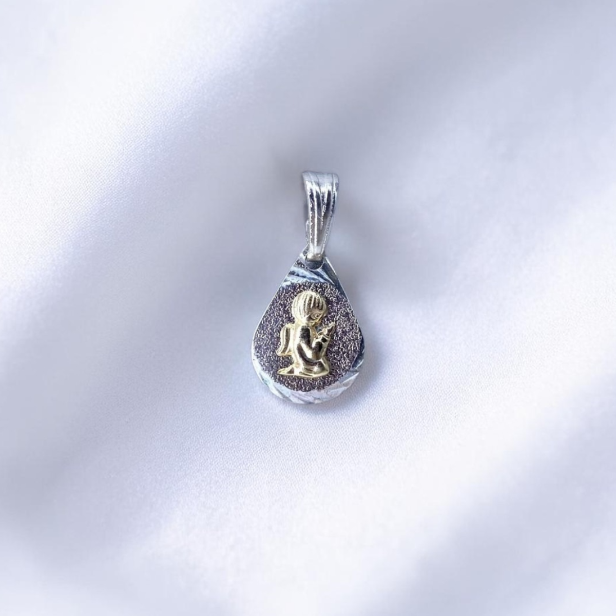 DIJE ORO PLATA DIAMANTADO ANGEL