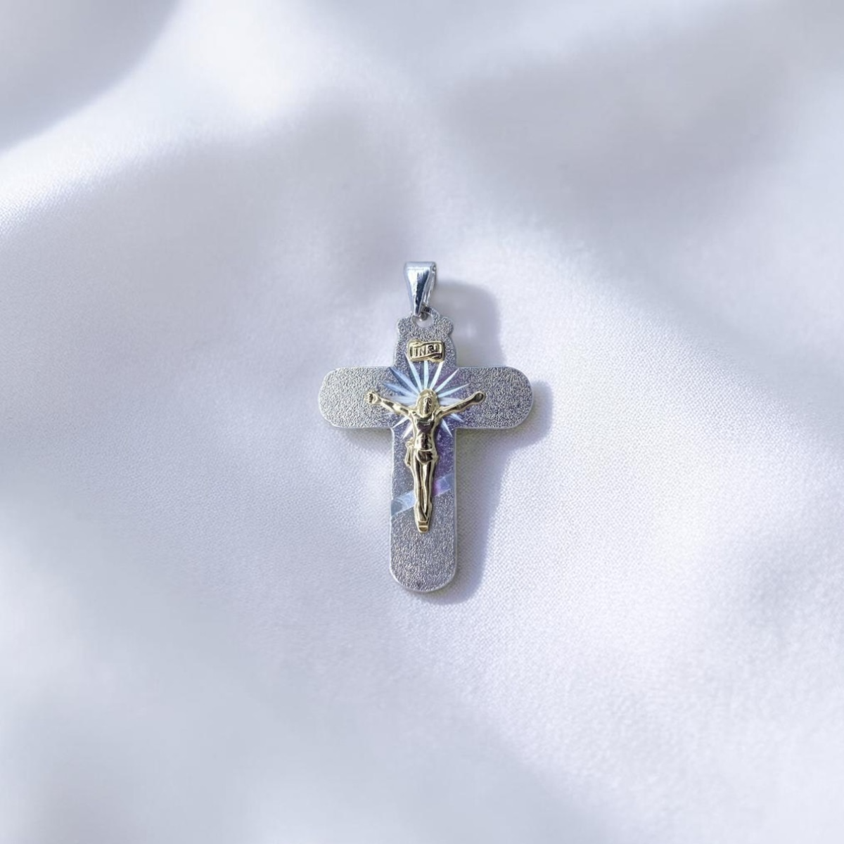 DIJE PLATA DIAMANTADO CRISTO