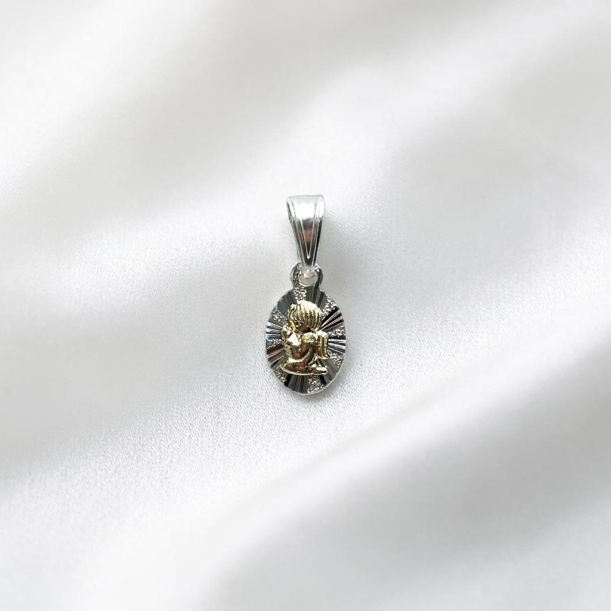 DIJE ORO PLATA DIAMANTADO ANGEL
