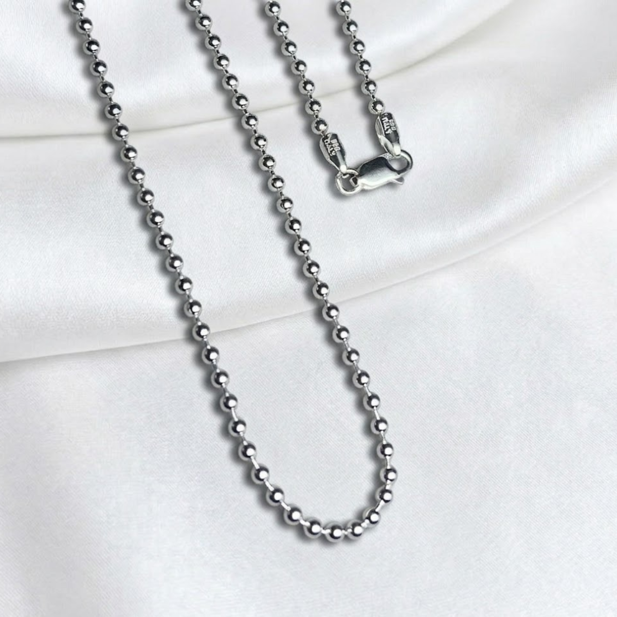 CADENA PLATA MILITAR 60CM LARGO