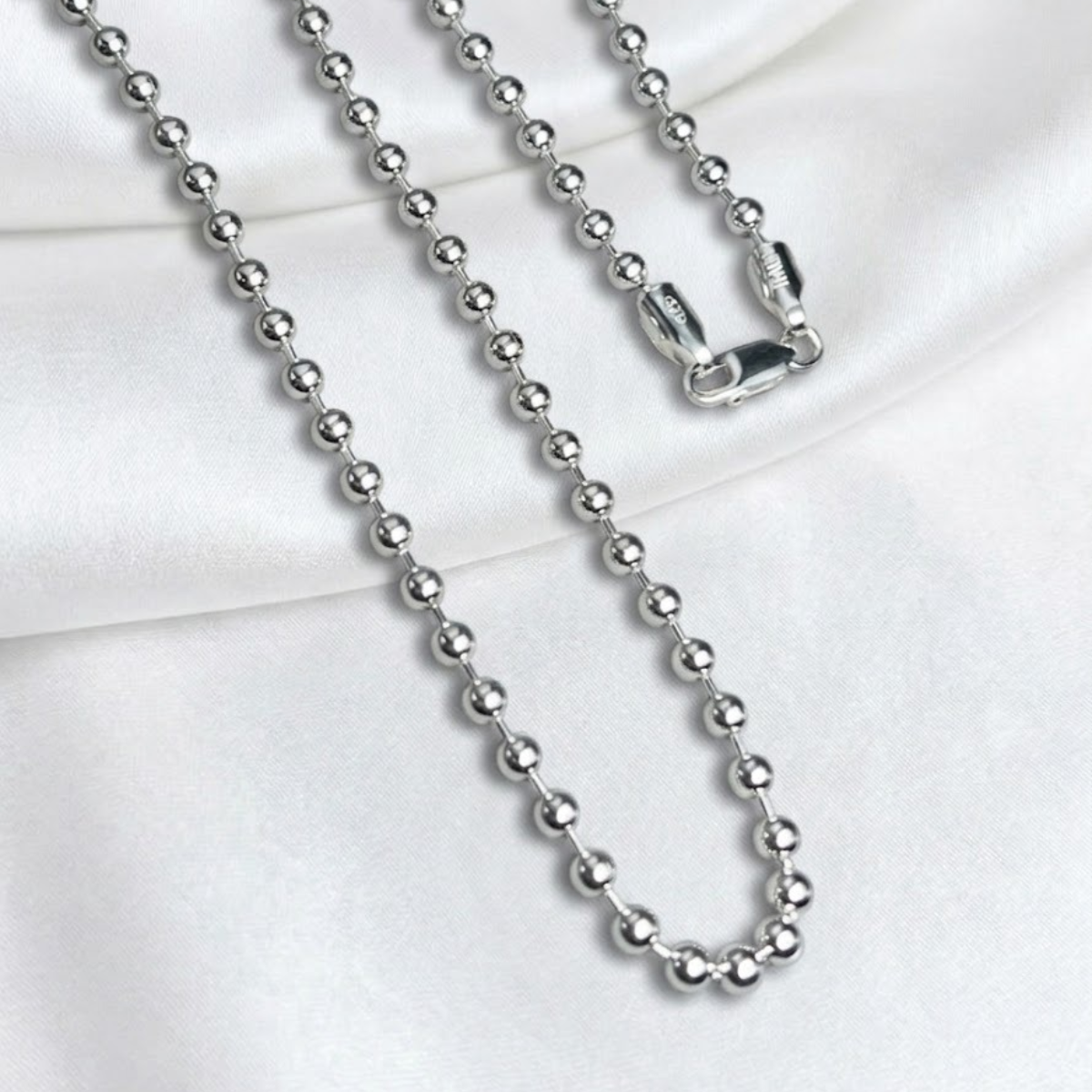CADENA PLATA MILITAR 70CM LARGO