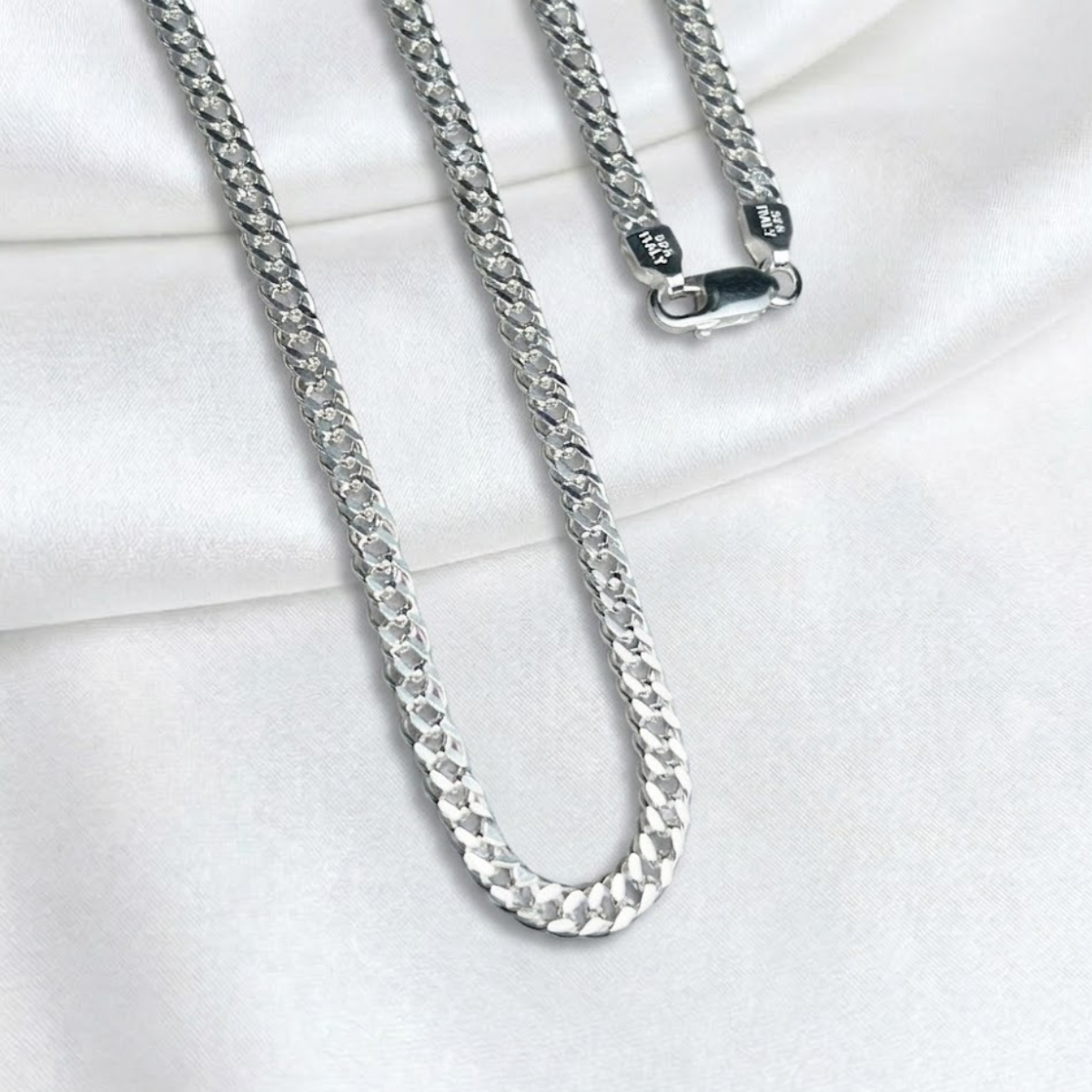 CADENA PLATA DOBLE ESLABON 60CM LARGO