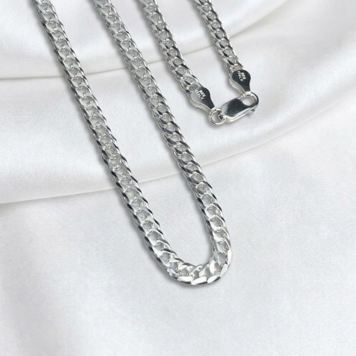 CADENA PLATA DOBLE ESLABON 60CM LARGO