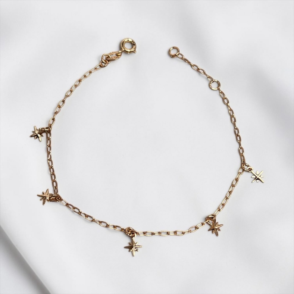 PULSERA DIJE ESTRELLA COLGANTE ORO LAMINADO 18K