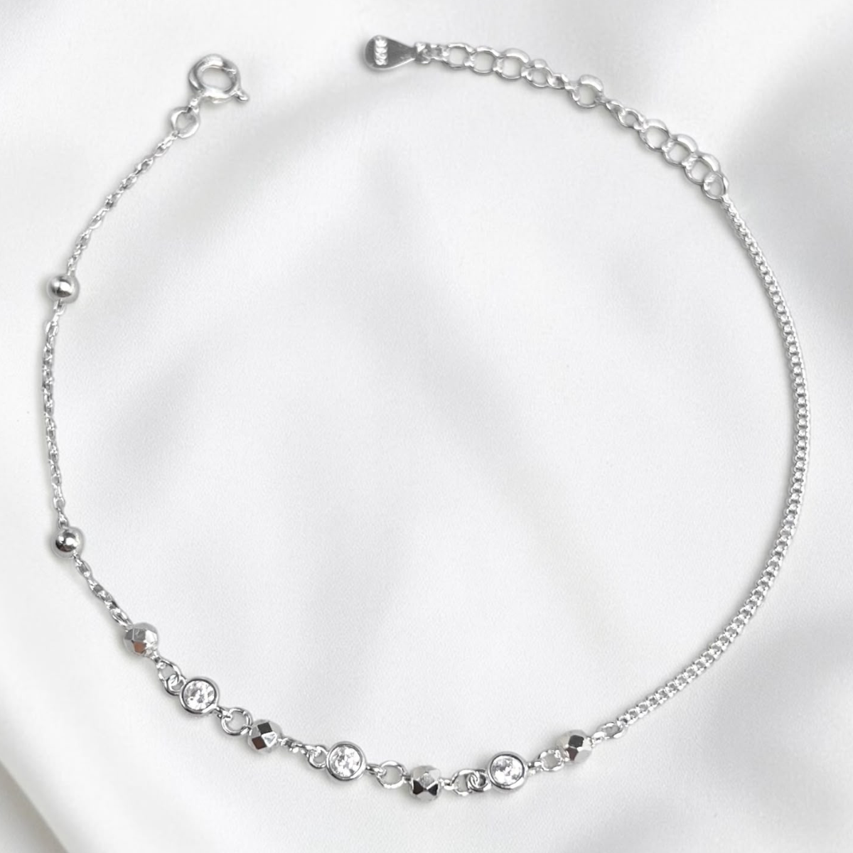 PULSERA PLATA CIRCONES TAILANDESA