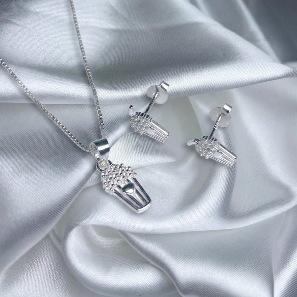 SET TOPO Y DIJE PLATA CIRCONES TAILANDESA