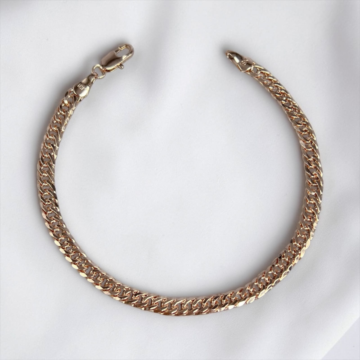 PULSERA BARBADA PESADA ORO LAMINADO 18K
