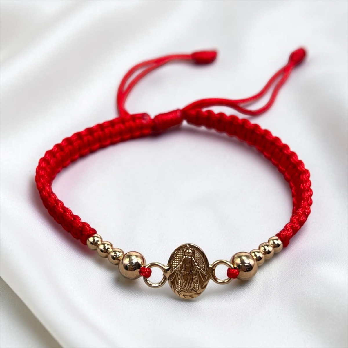 PULSERA ORO LAMINADO 18K MILAGROSA TEJIDA