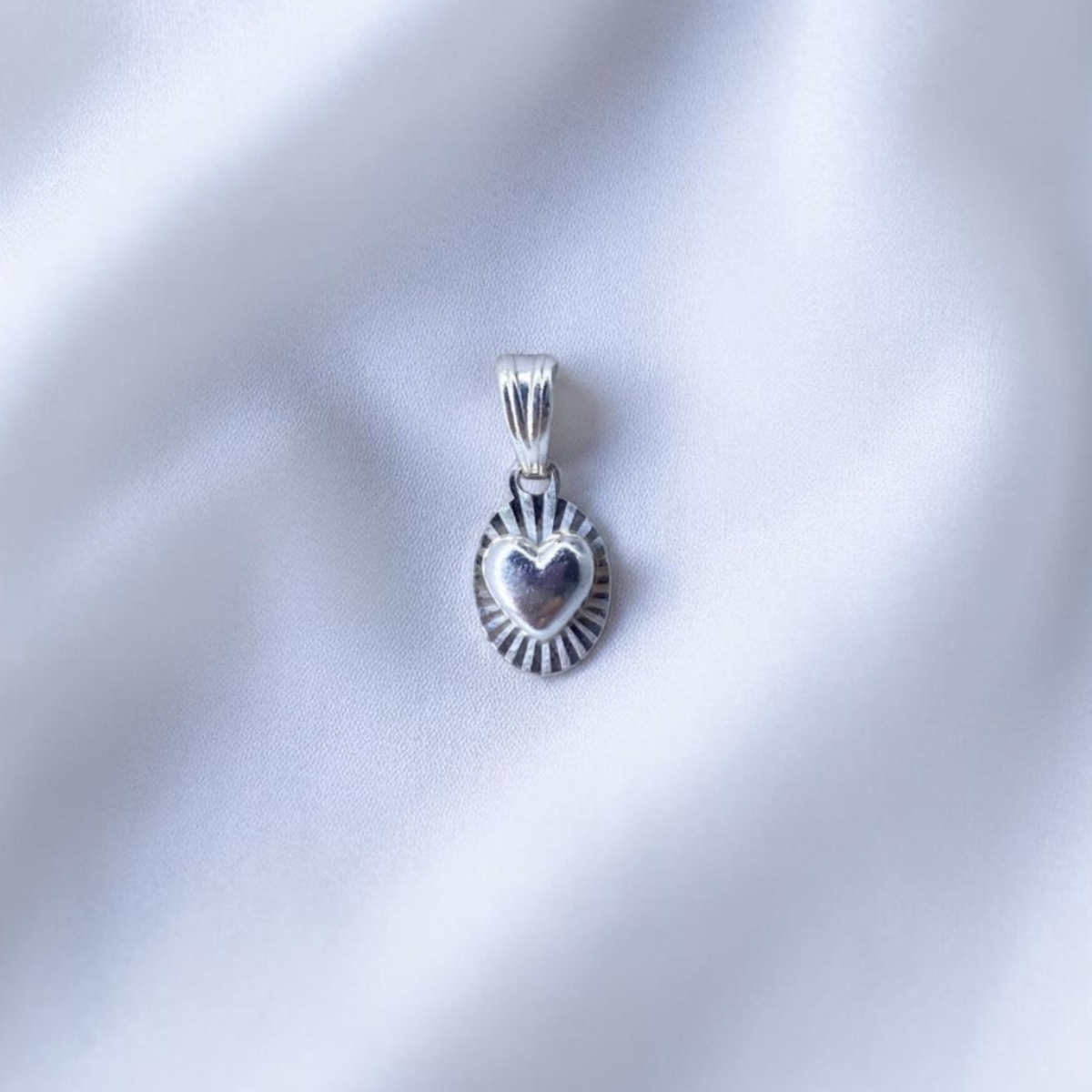 DIJE PLATA DIAMANTADO CORAZON
