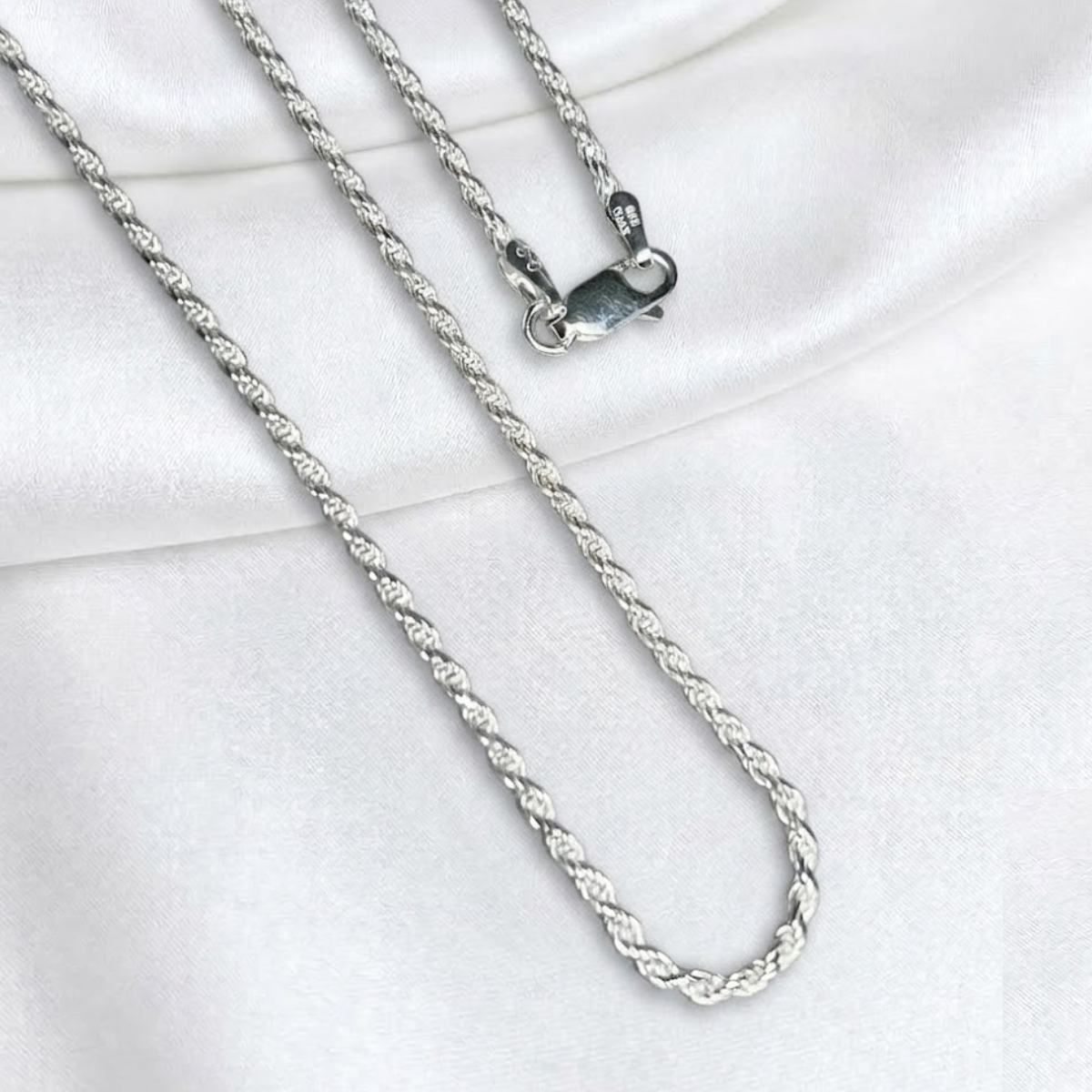 CADENA PLATA LAZO 45CM LARGO