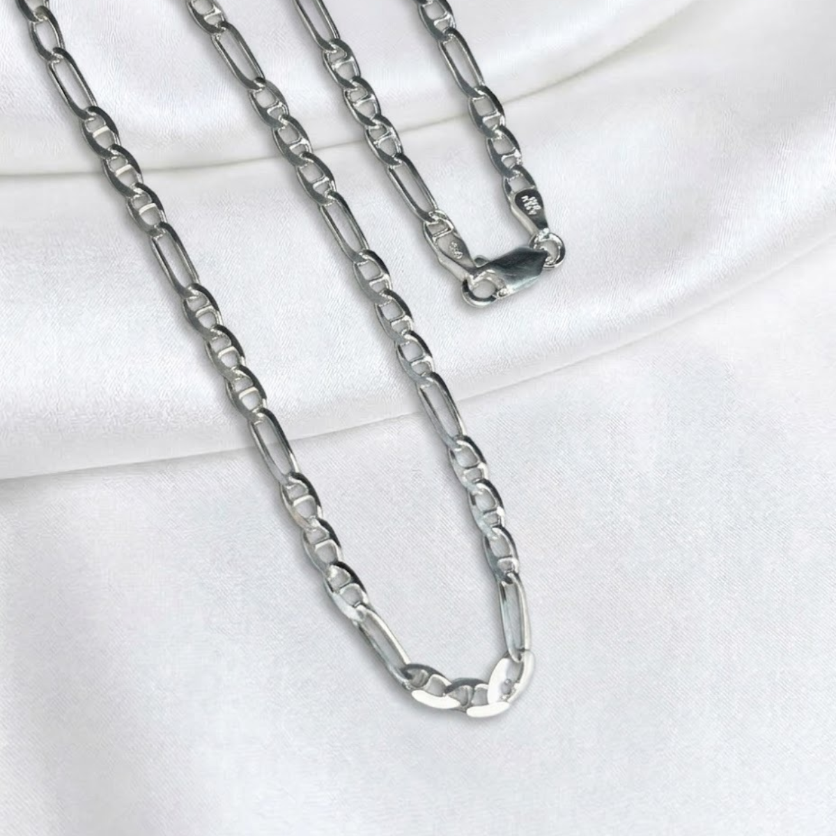 CADENA PLATA FIGARO GUCCI 60CM LARGO