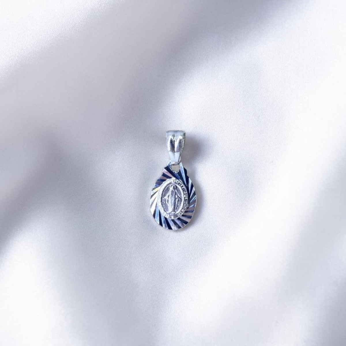 DIJE PLATA DIAMANTADO MILAGROSA