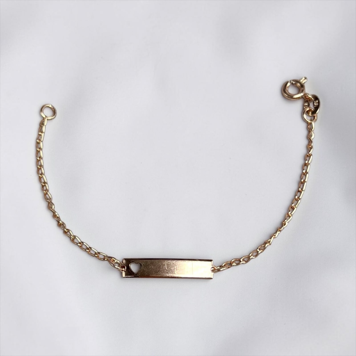 PULSERA PLACA BEBÉ ORO LAMINADO 18K
