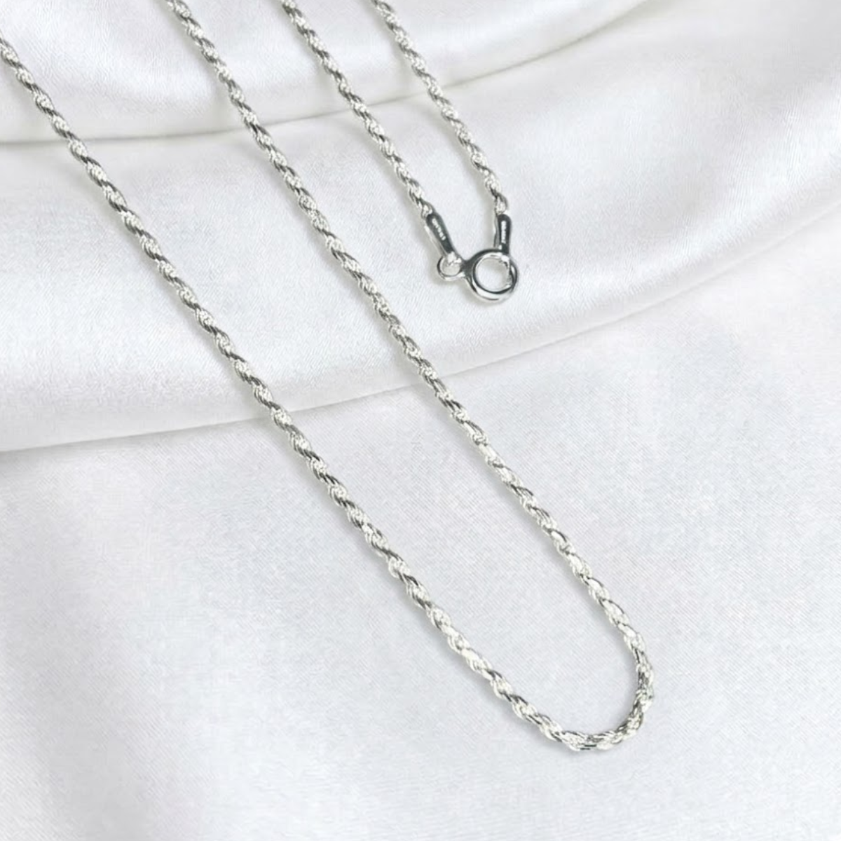 CADENA PLATA LAZO 45CM LARGO
