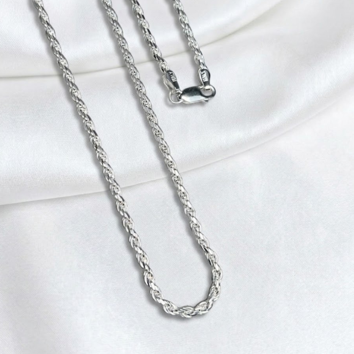 CADENA PLATA LAZO 60CM LARGO
