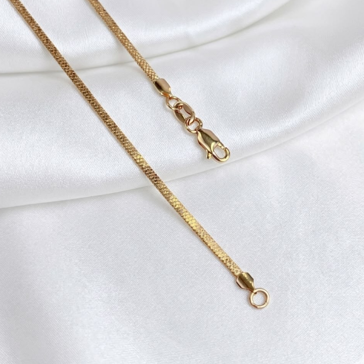 CADENA SERPIENTE PLANA ORO LAMINADO 18K