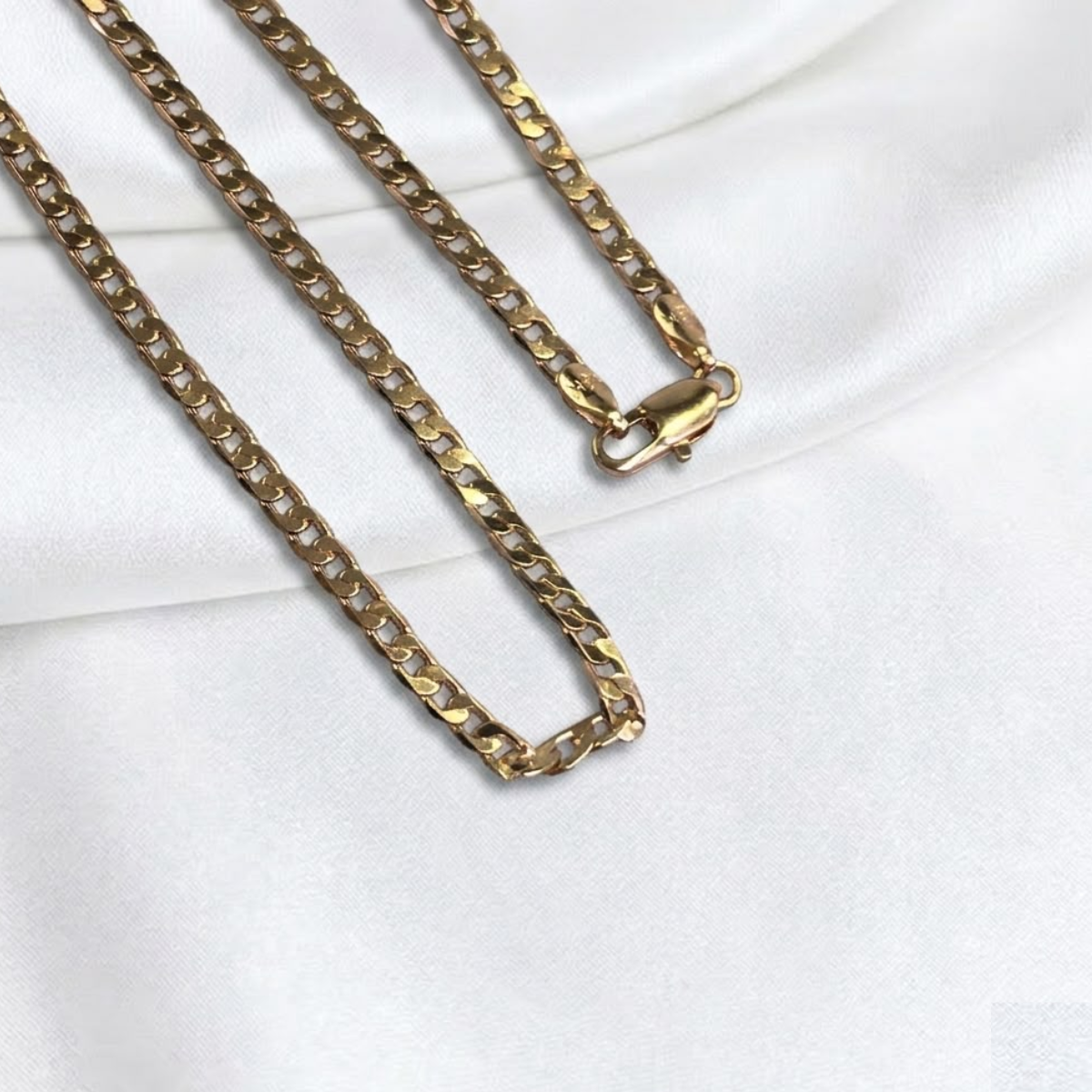 CADENA CUBANA PLANA ORO LAMINADO 18K