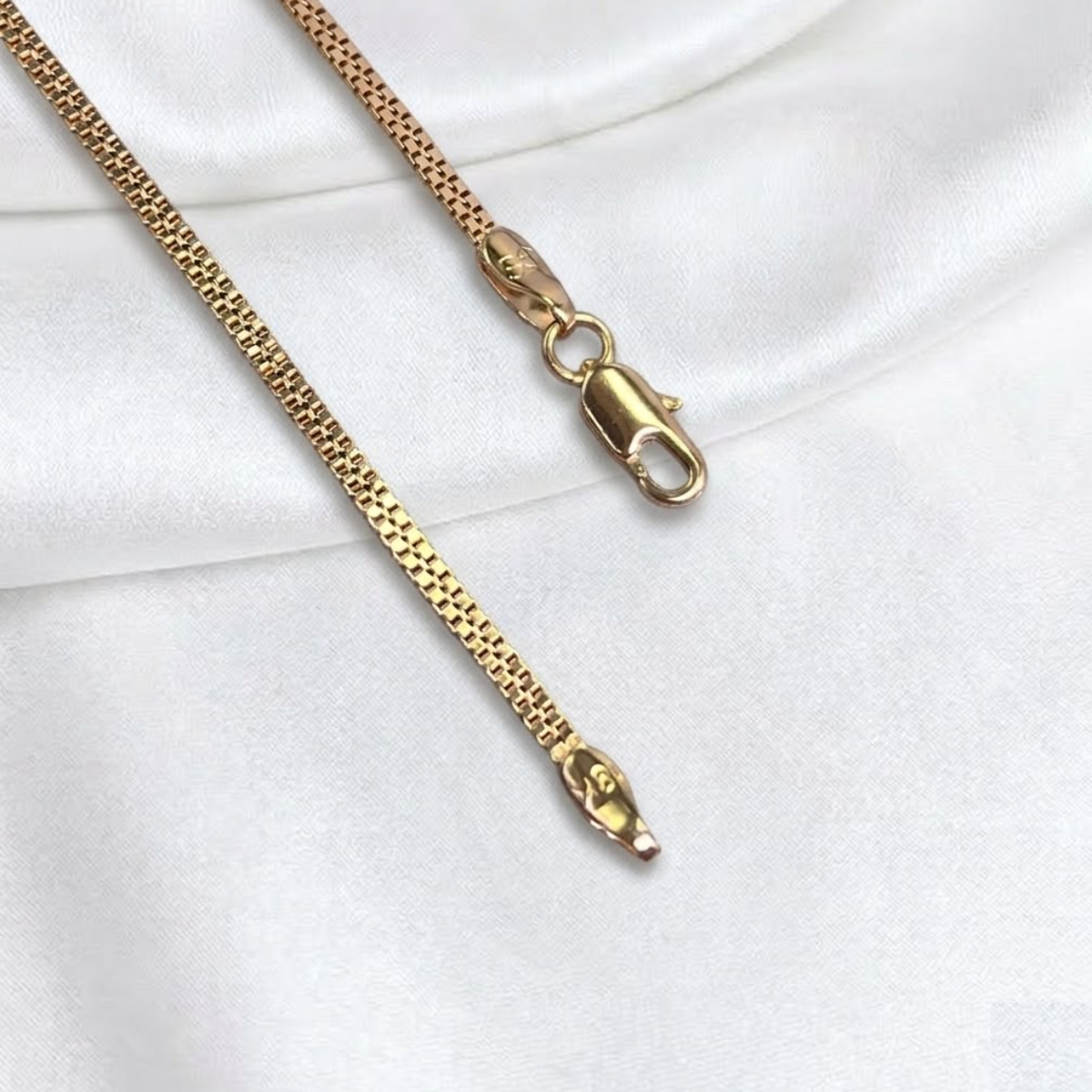 CADENA VENECIANA PLANA ORO LAMINADO 18K