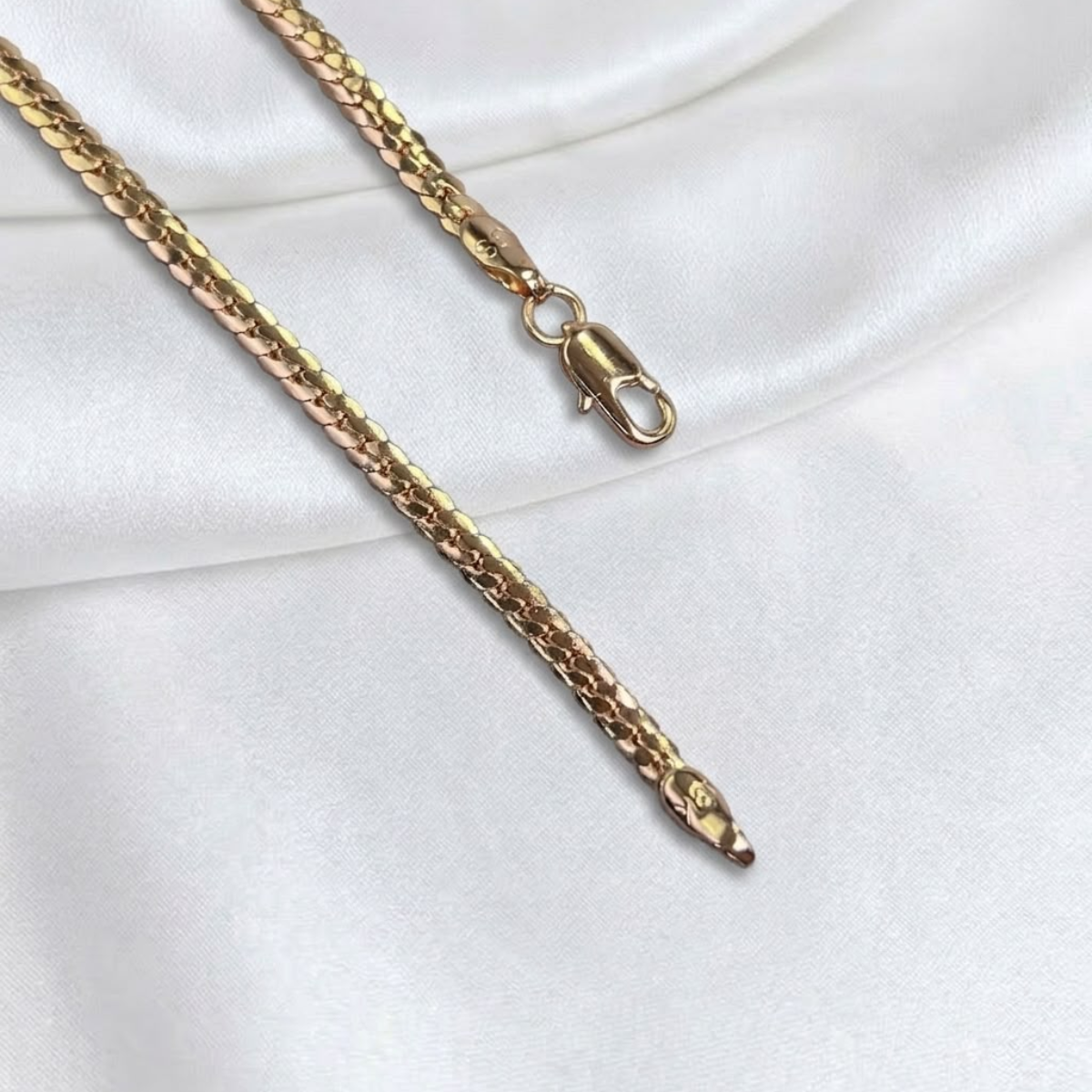CADENA CUBANA RIGIDA ORO LAMINADO 18K