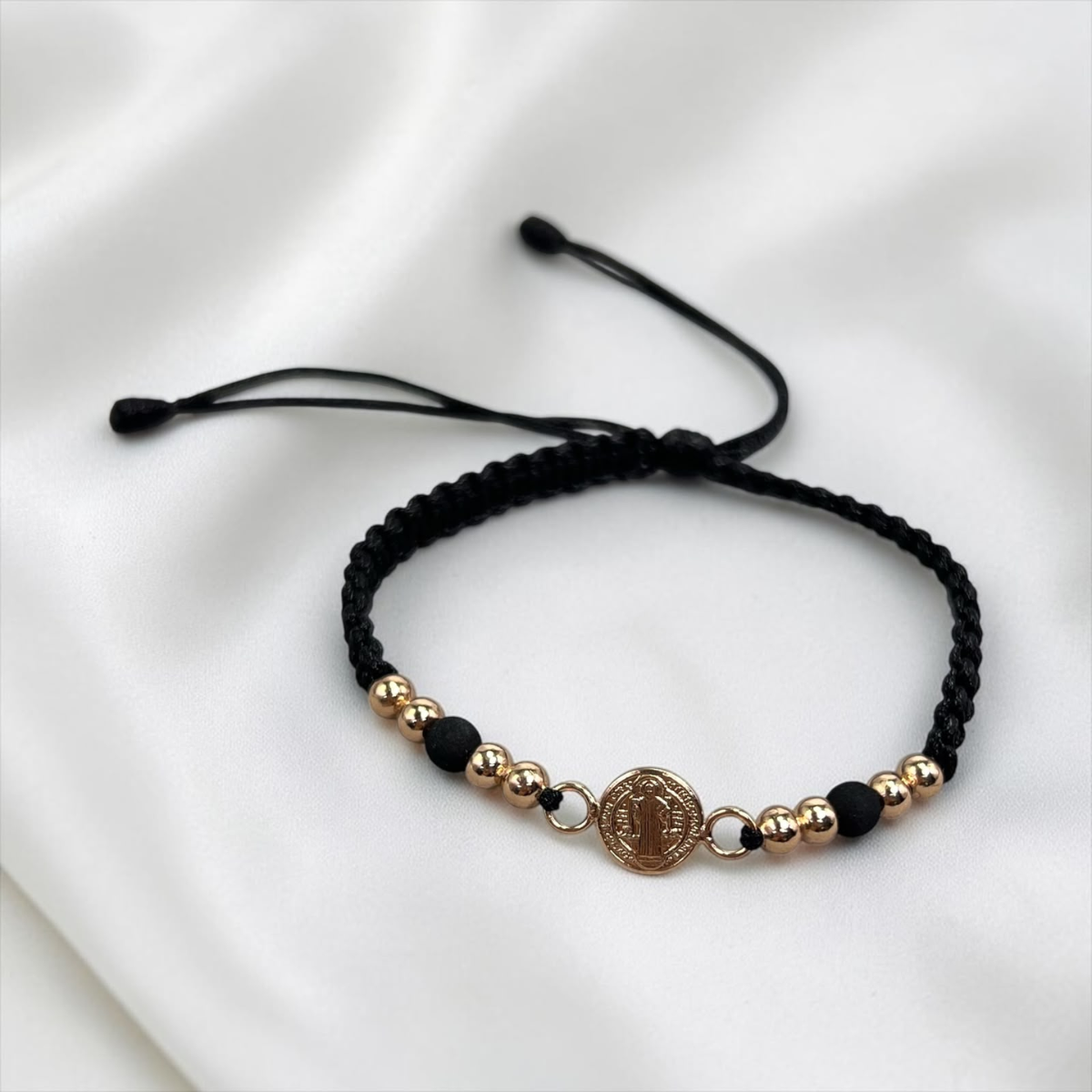 PULSERA ORO LAMINADO 18K SAN BENITO TEJIDA