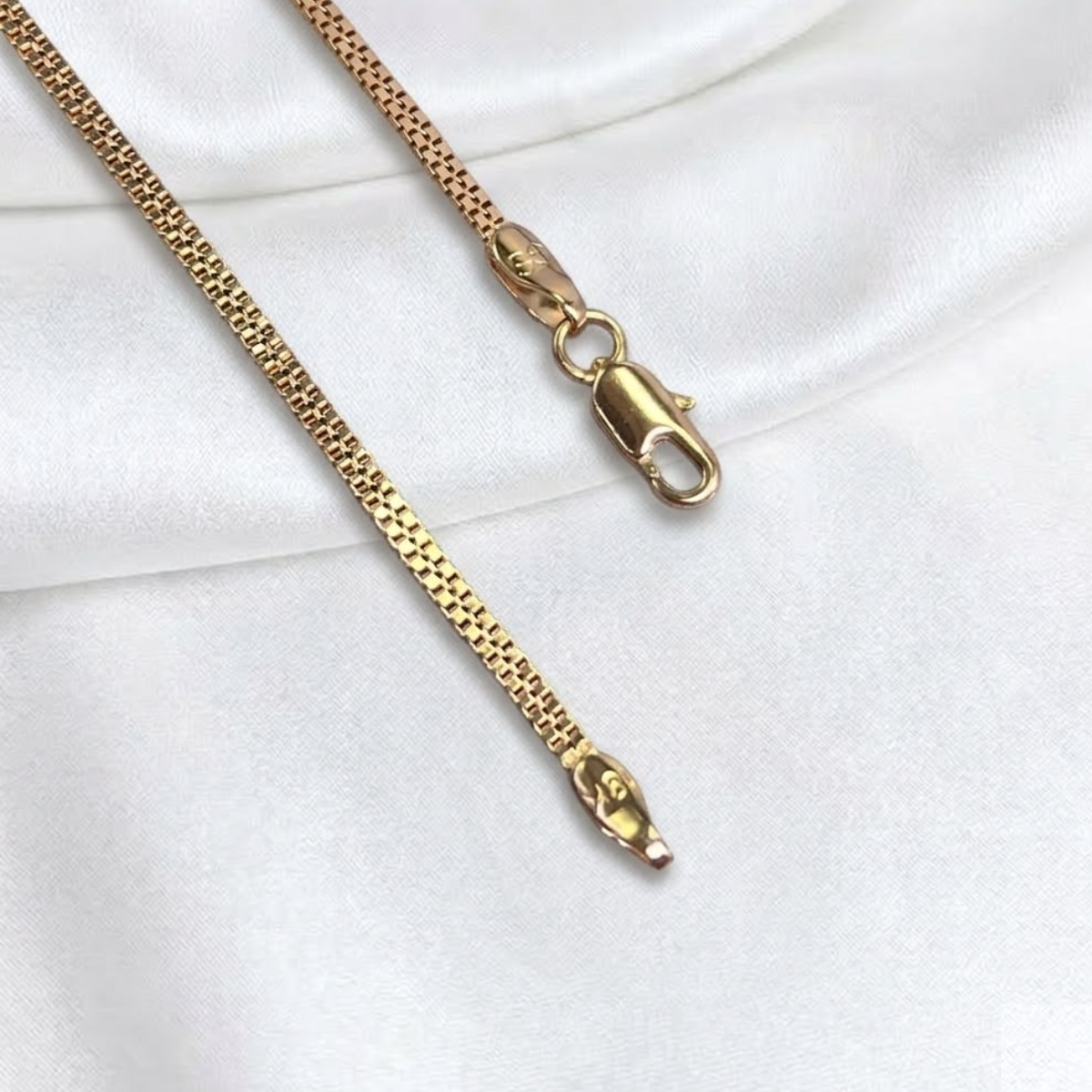 CADENA VENECIANA PLANA ORO LAMINADO 18K