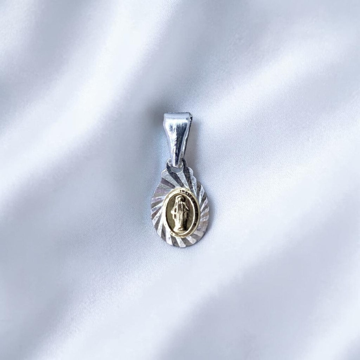 DIJE ORO PLATA DIAMANTADO MILAGROSA
