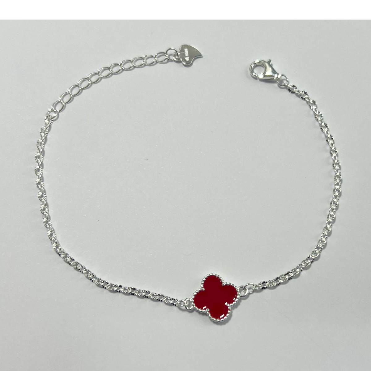 PULSERA TRÉBOL EN PLATA