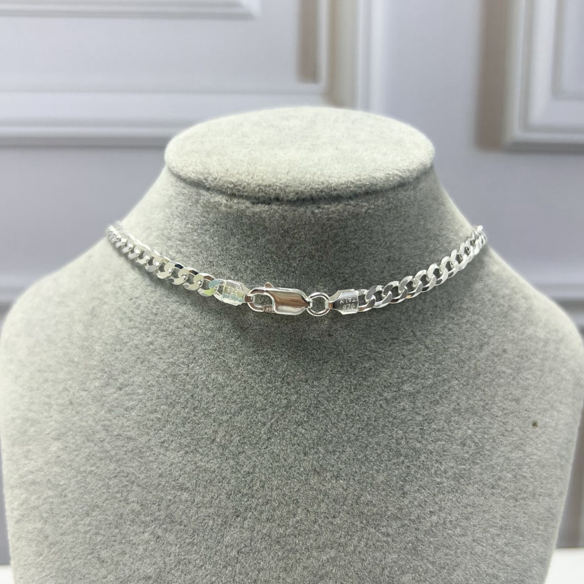 CADENA TEJIDO CUBANA PLATA LEY 925