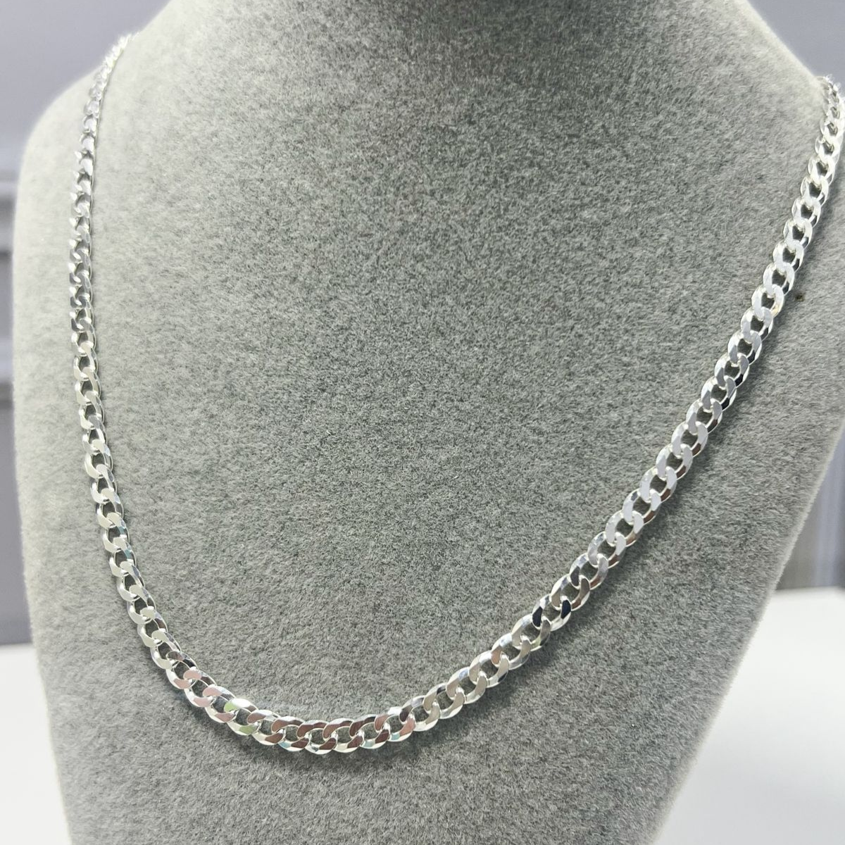 CADENA TEJIDO CUBANA PLATA LEY 925