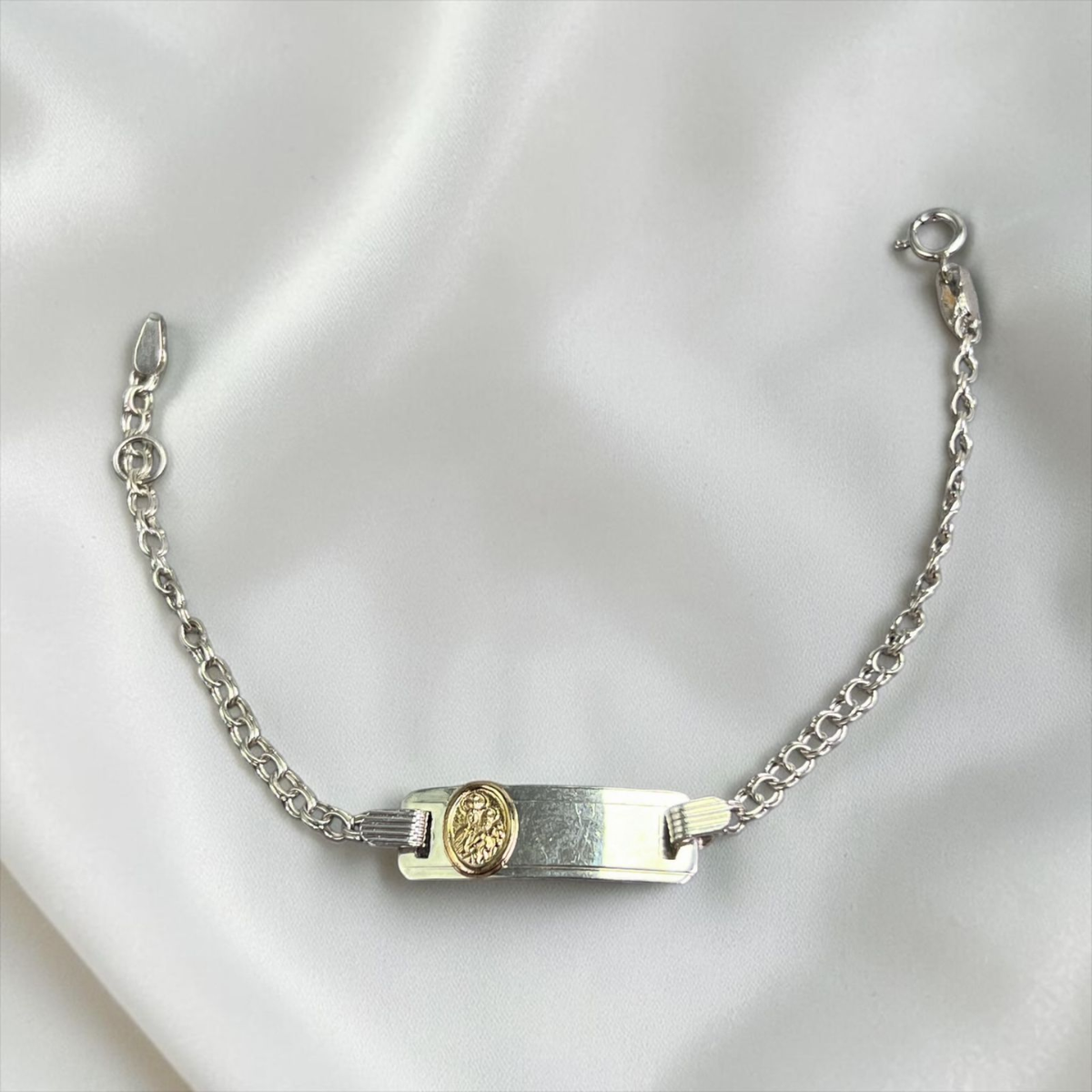 PULSERA PLACA NIÑO LAMINILLA VIRGEN DEL CARMEN