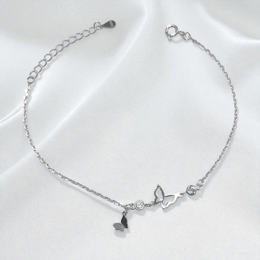 PULSERA  MARIPOSA PLATA LEY 925