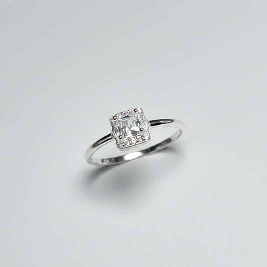 ANILLO SOLITARIO PLATA CIRCONES TAILANDES