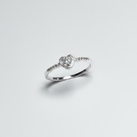 ANILLO CORAZON PLATA CIRCONES TAILANDES