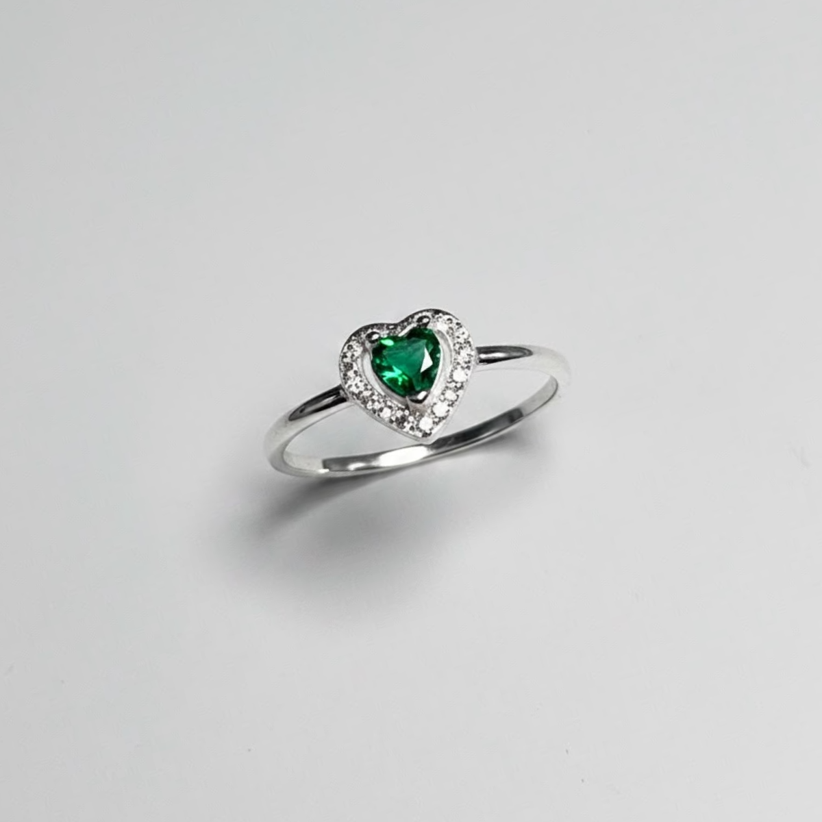 ANILLO CORAZON PLATA CIRCONES TAILANDES