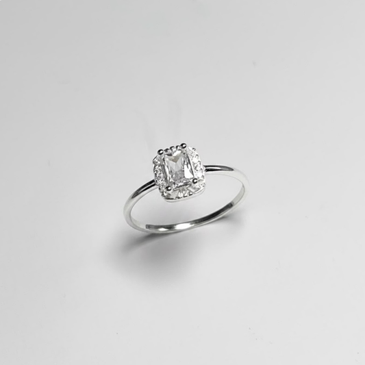 ANILLO SOLITARIO PLATA CIRCONES TAILANDES