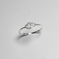 ANILLO DOBLE CORAZON PLATA CIRCONES TAILANDES