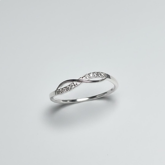 ANILLO INFINITO PLATA CIRCONES TAILANDES