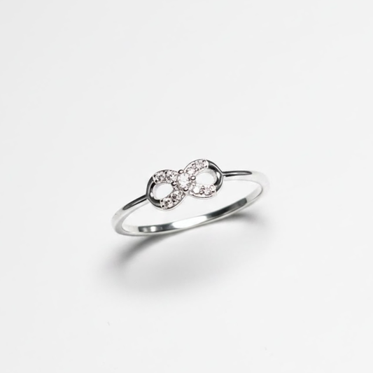 ANILLO INFINITO PLATA CIRCONES TAILANDES
